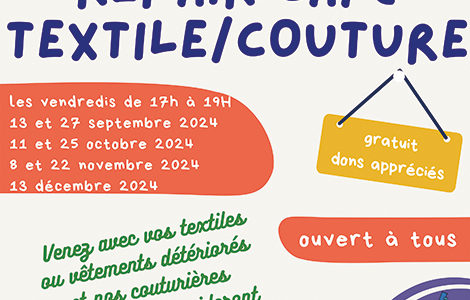 ATELIER REPAIR CAFÉ « TEXTILE/COUTURE »